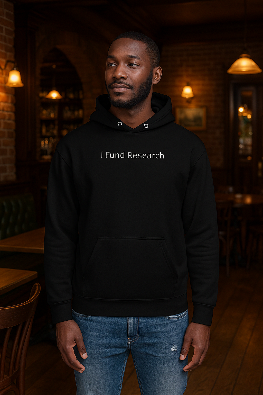 I Fund Research Hoodie – Minimal Streetwear with Purpose