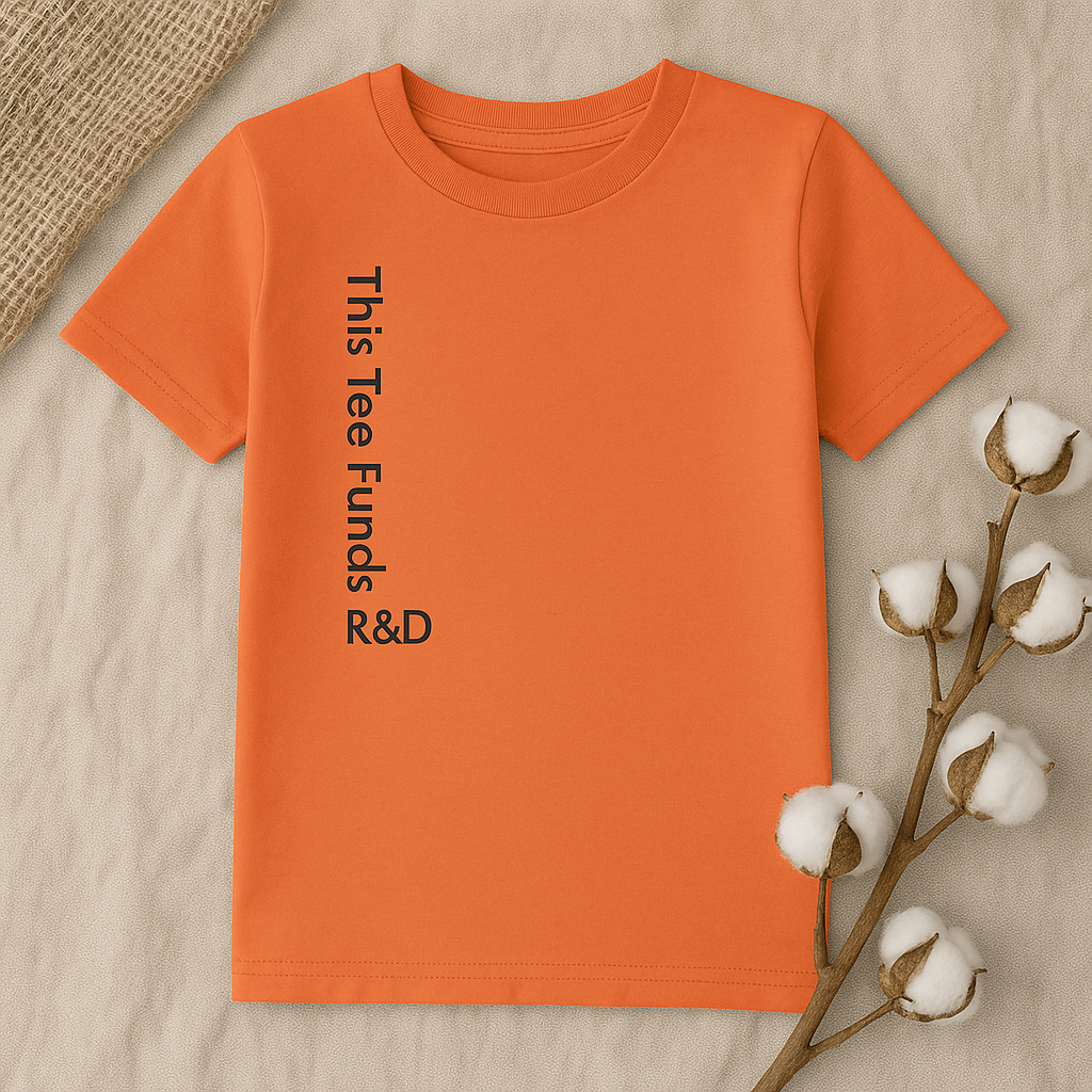 Kids “This Tee Funds R&D” Organic Cotton T‑Shirt