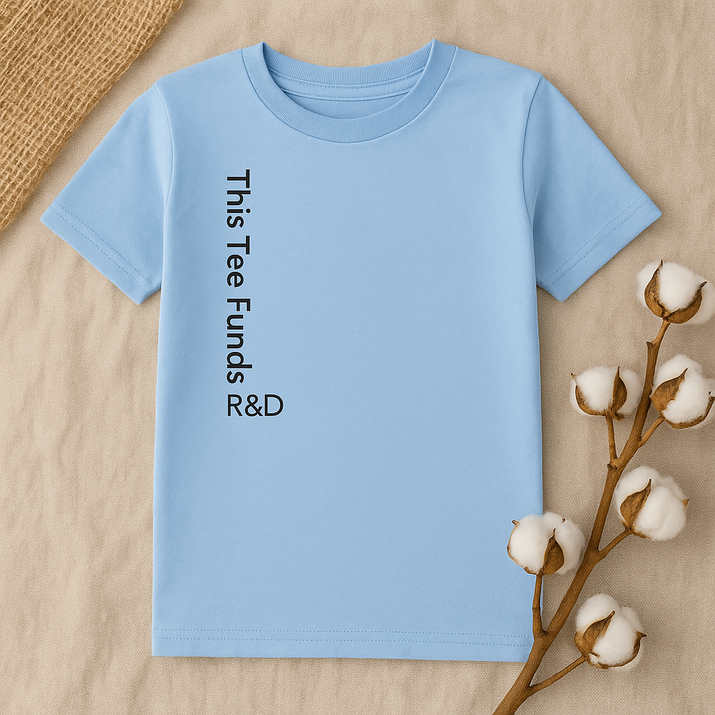 Kids “This Tee Funds R&D” Organic Cotton T‑Shirt