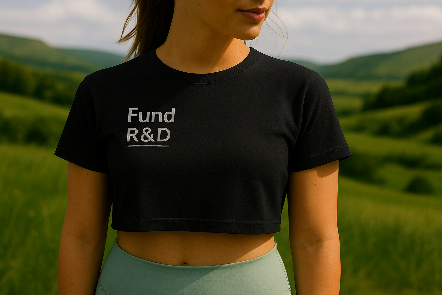Women’s Cropped Impact Tee – Fund Research Edition